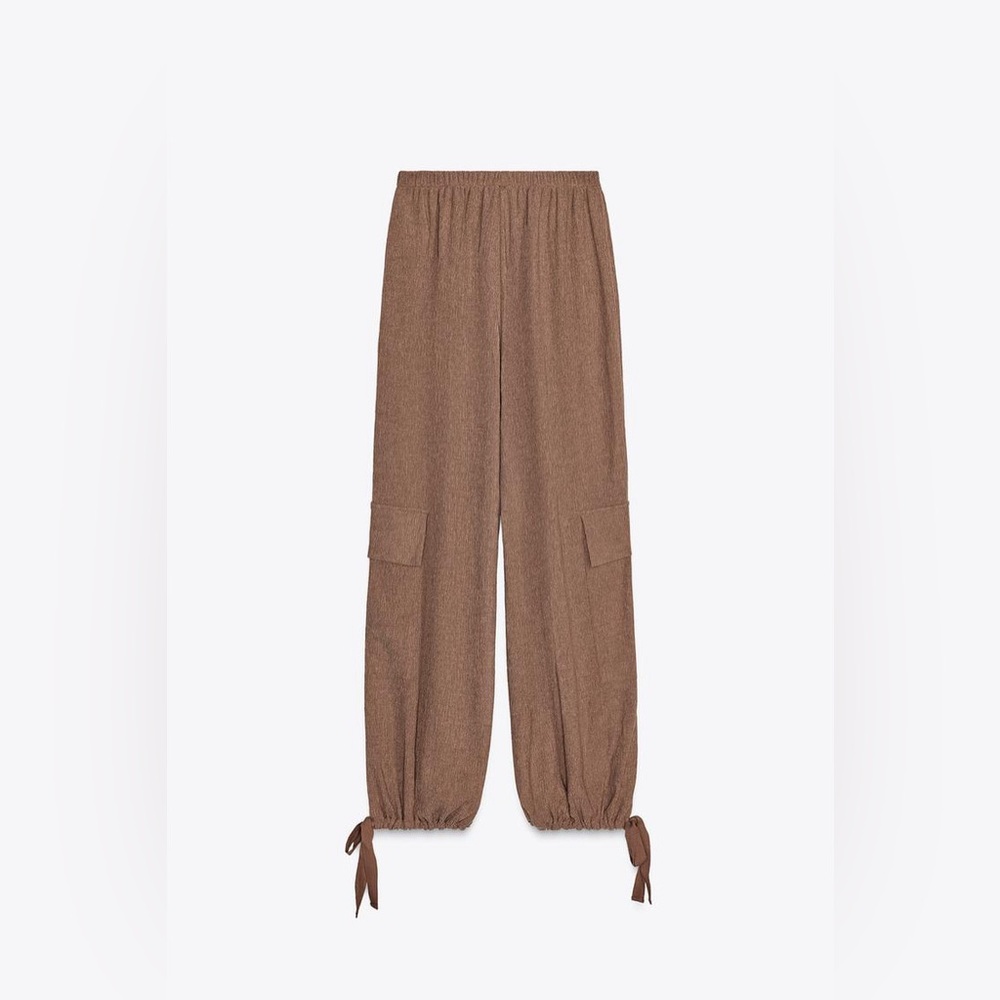 TEXTURED CARGO PANTS - Picture 3 of 4